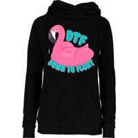 Dtf Down To Float Vacation Time Flamingo Floatie Womens Funnel Neck Pullover Hood