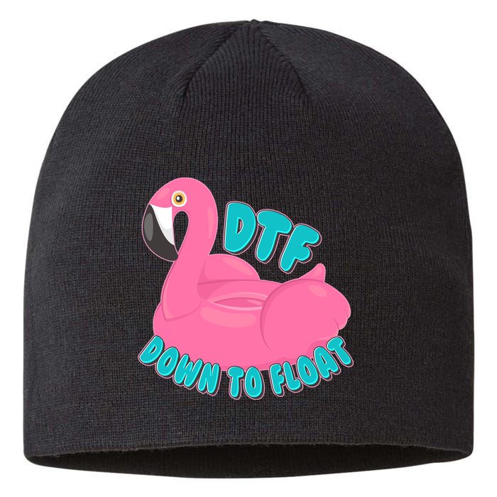 Dtf Down To Float Vacation Time Flamingo Floatie Sustainable Beanie