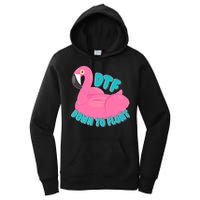 Dtf Down To Float Vacation Time Flamingo Floatie Women's Pullover Hoodie