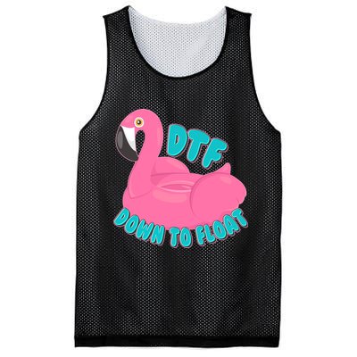 Dtf Down To Float Vacation Time Flamingo Floatie Mesh Reversible Basketball Jersey Tank