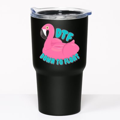 Dtf Down To Float Vacation Time Flamingo Floatie Tumbler