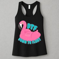 Dtf Down To Float Vacation Time Flamingo Floatie Womens Tank Top
