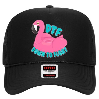 Dtf Down To Float Vacation Time Flamingo Floatie Trucker Hat