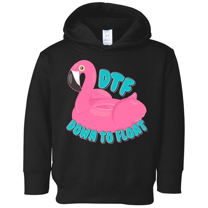 Dtf Down To Float Vacation Time Flamingo Floatie Toddler Hoodie