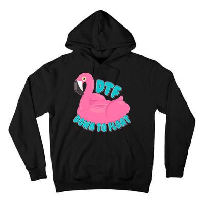 Dtf Down To Float Vacation Time Flamingo Floatie Tall Hoodie