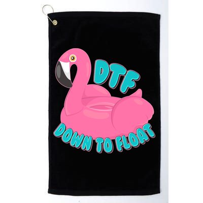 Dtf Down To Float Vacation Time Flamingo Floatie Golf Towel
