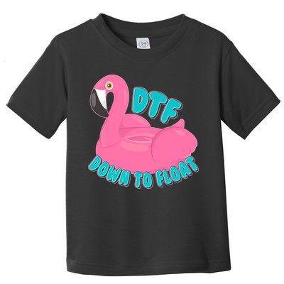 Dtf Down To Float Vacation Time Flamingo Floatie Toddler T-Shirt