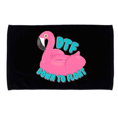 Dtf Down To Float Vacation Time Flamingo Floatie Microfiber Hand Towel