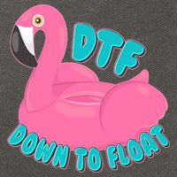 Dtf Down To Float Vacation Time Flamingo Floatie Cotton Canvas Backpack