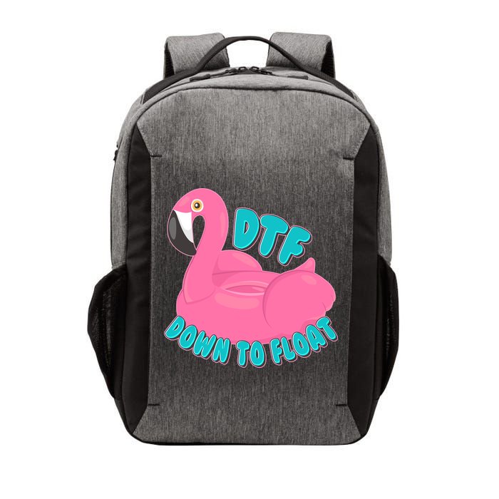 Dtf Down To Float Vacation Time Flamingo Floatie Vector Backpack