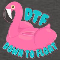 Dtf Down To Float Vacation Time Flamingo Floatie Vector Backpack