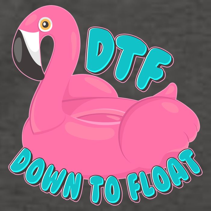 Dtf Down To Float Vacation Time Flamingo Floatie Vector Backpack