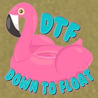 Dtf Down To Float Vacation Time Flamingo Floatie Garment-Dyed Women's Muscle Tee