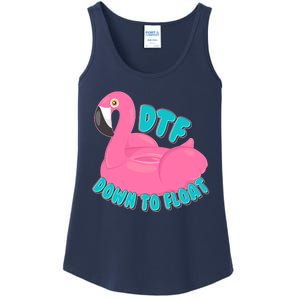 Dtf Down To Float Vacation Time Flamingo Floatie Ladies Essential Tank