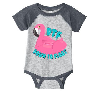 Dtf Down To Float Vacation Time Flamingo Floatie Infant Baby Jersey Bodysuit