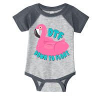 Dtf Down To Float Vacation Time Flamingo Floatie Infant Baby Jersey Bodysuit