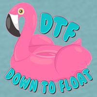 Dtf Down To Float Vacation Time Flamingo Floatie Sueded Cloud Jersey T-Shirt