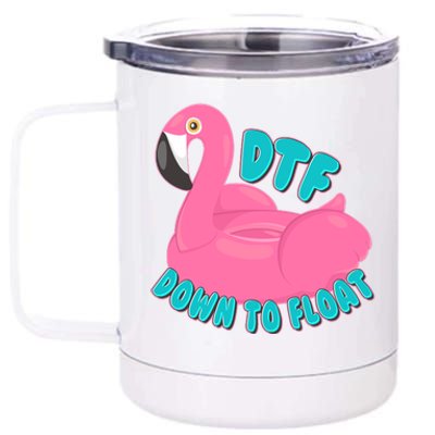 Dtf Down To Float Vacation Time Flamingo Floatie 12 oz Stainless Steel Tumbler Cup