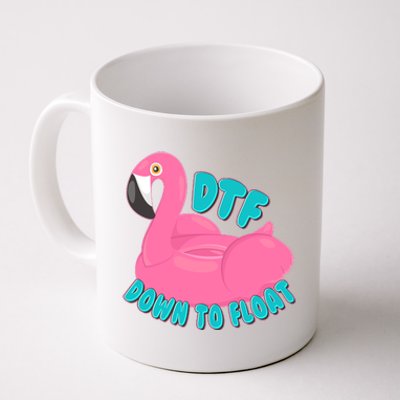 Dtf Down To Float Vacation Time Flamingo Floatie Coffee Mug