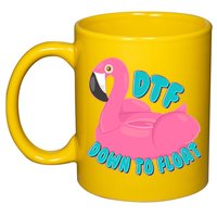 Dtf Down To Float Vacation Time Flamingo Floatie 11oz C Handle Ceramic Mug