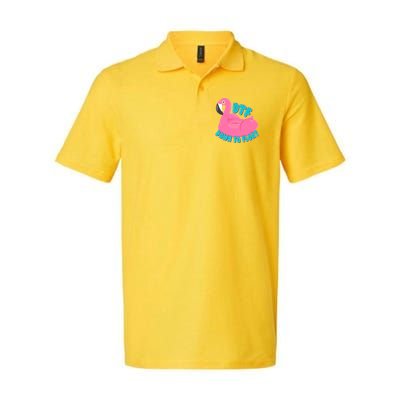 Dtf Down To Float Vacation Time Flamingo Floatie Polo