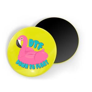 Dtf Down To Float Vacation Time Flamingo Floatie Magnet