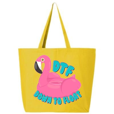 Dtf Down To Float Vacation Time Flamingo Floatie 25L Jumbo Tote