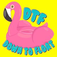 Dtf Down To Float Vacation Time Flamingo Floatie Women's V-Neck T-Shirt