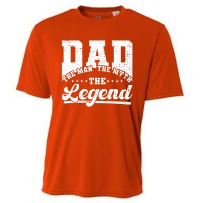 Dad Daddy The The Myth The Legend Retro Gift Cooling Performance Crew T-Shirt