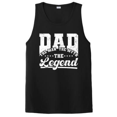 Dad Daddy The The Myth The Legend Retro Gift PosiCharge Competitor Tank