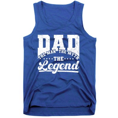 Dad Daddy The The Myth The Legend Retro Gift Tank Top