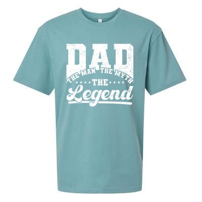 Dad Daddy The The Myth The Legend Retro Gift Sueded Cloud Jersey T-Shirt