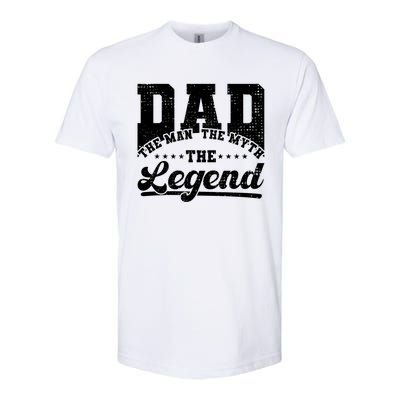 Dad Daddy The The Myth The Legend Retro Gift Softstyle CVC T-Shirt