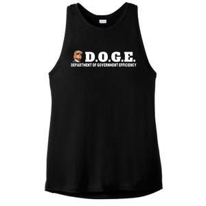 D.O.G.E. Doge Trump Department Of Government Efficiency Ladies PosiCharge Tri-Blend Wicking Tank