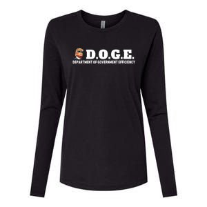 D.O.G.E. Doge Trump Department Of Government Efficiency Womens Cotton Relaxed Long Sleeve T-Shirt