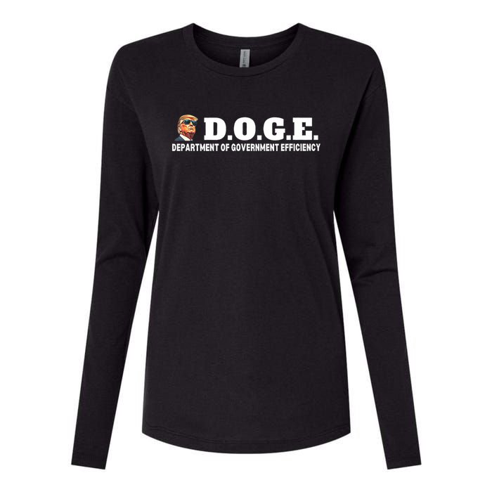 D.O.G.E. Doge Trump Department Of Government Efficiency Womens Cotton Relaxed Long Sleeve T-Shirt