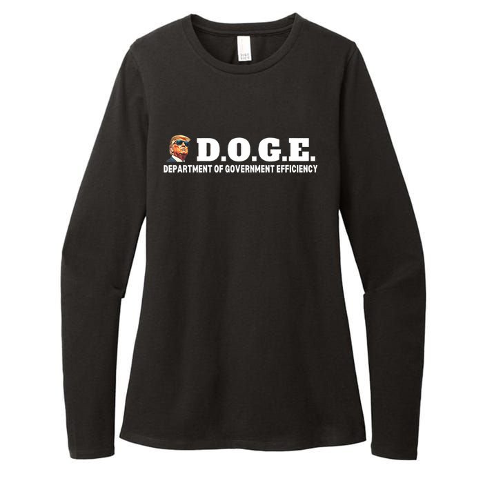 D.O.G.E. Doge Trump Department Of Government Efficiency Womens CVC Long Sleeve Shirt