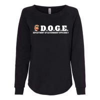 D.O.G.E. Doge Trump Department Of Government Efficiency Womens California Wash Sweatshirt