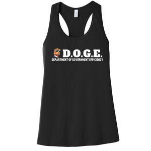 D.O.G.E. Doge Trump Department Of Government Efficiency Women's Racerback Tank