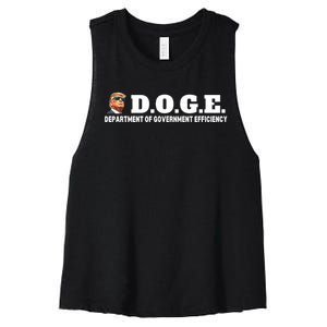 D.O.G.E. Doge Trump Department Of Government Efficiency Women's Racerback Cropped Tank