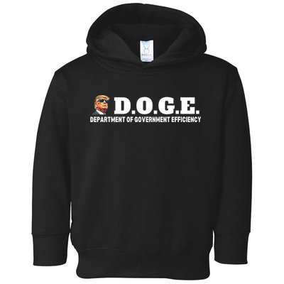 D.O.G.E. Doge Trump Department Of Government Efficiency Toddler Hoodie