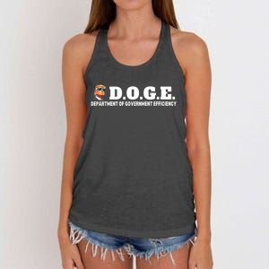 D.O.G.E. Doge Trump Department Of Government Efficiency Women's Knotted Racerback Tank