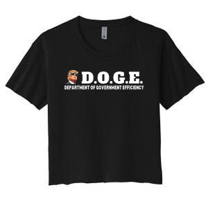 D.O.G.E. Doge Trump Department Of Government Efficiency Women's Crop Top Tee