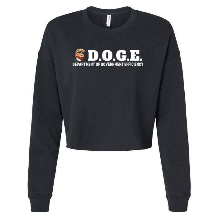 D.O.G.E. Doge Trump Department Of Government Efficiency Cropped Pullover Crew