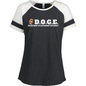 D.O.G.E. Doge Trump Department Of Government Efficiency Enza Ladies Jersey Colorblock Tee