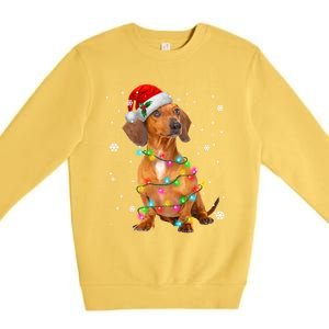 Dachshund Dogs Tree Christmas Sweater Xmas Funny Gift For Pet Dog Gift Premium Crewneck Sweatshirt