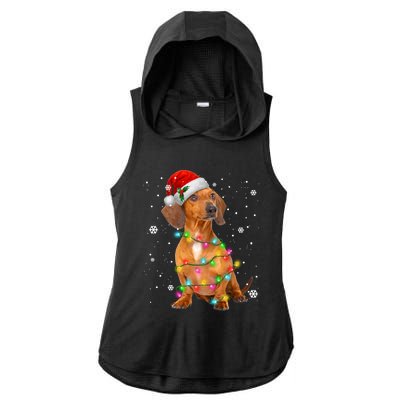 Dachshund Dogs Tree Christmas Sweater Xmas Funny Gift For Pet Dog Gift Ladies PosiCharge Tri-Blend Wicking Draft Hoodie Tank