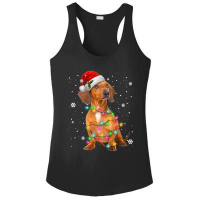 Dachshund Dogs Tree Christmas Sweater Xmas Funny Gift For Pet Dog Gift Ladies PosiCharge Competitor Racerback Tank