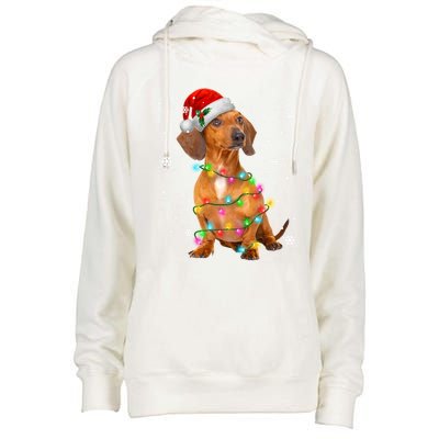 Dachshund Dogs Tree Christmas Sweater Xmas Funny Gift For Pet Dog Gift Womens Funnel Neck Pullover Hood