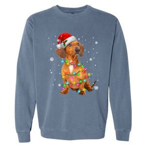 Dachshund Dogs Tree Christmas Sweater Xmas Funny Gift For Pet Dog Gift Garment-Dyed Sweatshirt